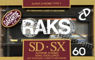 RAKS RAKS SD-SX 1990–92 Type II Cassette Tape