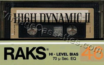 RAKS RAKS High Dynamic II 1985–87 Type II Cassette Tape