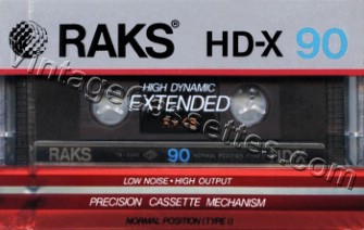 RAKS RAKS HD-X Type I 1988–89 Type I Cassette Tape