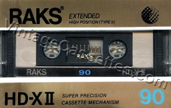 RAKS RAKS HD-X II Type II 1988–89 Type II Cassette Tape