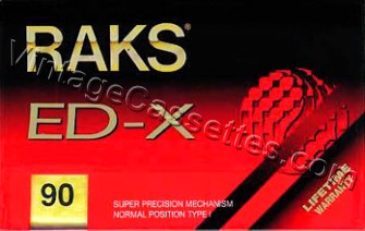 RAKS RAKS ED-X 1993–95 Type I Cassette Tape