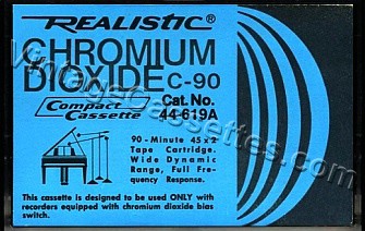 Radioshack/Realistic Realistic Chromium Dioxide Type II 1973–77 Type II Cassette Tape