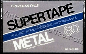 Radioshack/Realistic Realistic Metal 1978–83 Type IV Cassette Tape