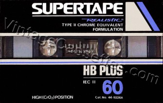 Radioshack/Realistic Realistic HB Plus Type II 1992–94 Type II Cassette Tape