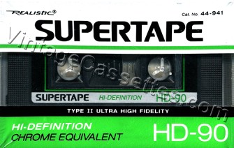 Radioshack/Realistic Realistic HD Type II 1988–94 Type II Cassette Tape