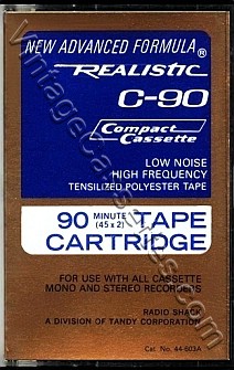 Radioshack/Realistic Realistic Low Noise C-90 Type I 1973–77 Type I Cassette Tape
