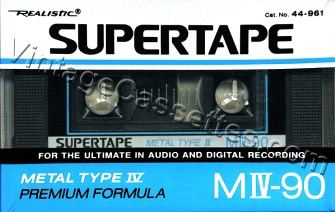 Radioshack/Realistic Realistic MIV Type IV 1988–94 Type IV Cassette Tape