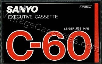 Sanyo Sanyo Executive Cassette C-60 Type I 1986–88 Type I Cassette Tape