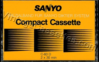 Sanyo Sanyo Dictation C-60 Type I 1986–88 Type I Cassette Tape