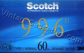 Scotch Scotch X-I 1993–96 Type I Cassette Tape
