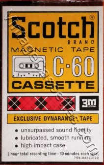 Scotch Scotch Dynarange C-60 1970 Type I Cassette Tape