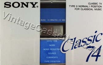 Sony SONY Classic Type I 1978–81 Type I Cassette Tape