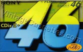 Sony SONY Cdix II 1997 Type II Cassette Tape