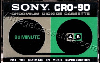 Sony SONY CRO 90 1971–73 Type II Cassette Tape