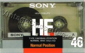Sony SONY HF Type I C-90 1988–89 Type I Cassette Tape