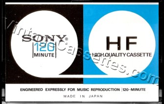 Sony SONY HF 120 1972–75 Type I Cassette Tape