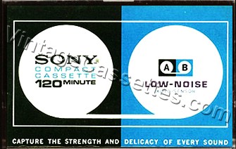 Sony SONY Low-Noise 120 1968–71 Type I Cassette Tape