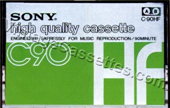 Sony SONY HF 90 Type I 1973–77 Type I Cassette Tape