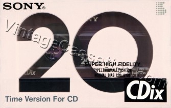 Sony SONY Cdix 1989 Type I Cassette Tape