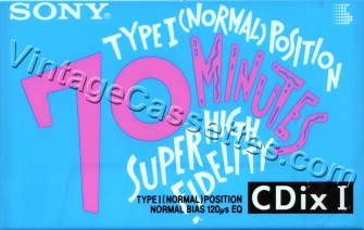 Sony SONY Cdix I 1990 Type I Cassette Tape
