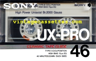 Sony SONY UX-PRO 1986–87 Type II Cassette Tape