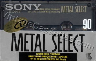 Sony SONY METAL-S Type IV 1990–92 Type IV Cassette Tape