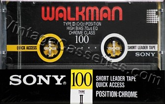 Sony SONY WALKMAN Type II UX inside 1988 Type II Cassette Tape