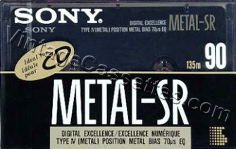 Sony SONY METAL-SR Type IV  1990–92 Type IV Cassette Tape