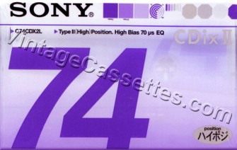 Sony SONY Cdix II 2001–05 Type II Cassette Tape