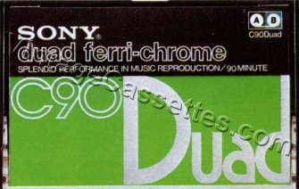Sony SONY DUAD 90 Type III 1973–77 Type III Cassette Tape