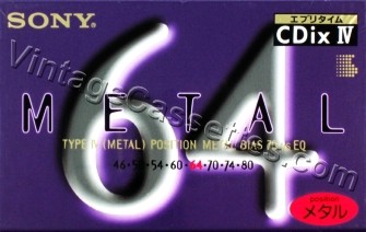 Sony SONY Cdix IV 1995 Type IV Cassette Tape