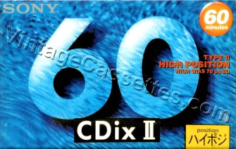 Sony SONY Cdix II 1994 Type II Cassette Tape