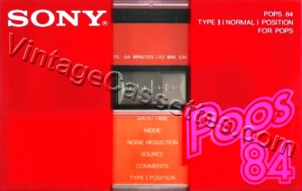 Sony SONY Pops Type I 1978–81 Type I Cassette Tape