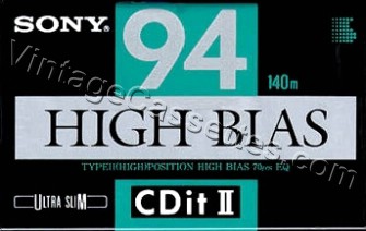 Sony SONY CDit II 1990–92 Type II Cassette Tape