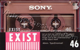 Sony SONY EXIST Type I HF-X type, RED Version 1988–89 Type I Cassette Tape