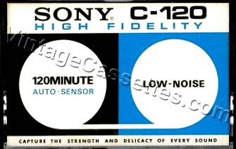 Sony SONY C-120 1971–73 Type I Cassette Tape