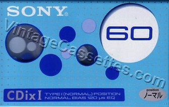Sony SONY Cdix I 2001–05 Type I Cassette Tape