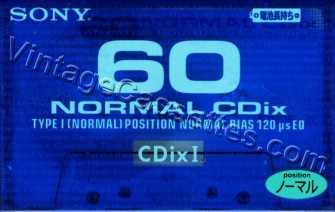 Sony SONY Cdix I 1997 Type I Cassette Tape