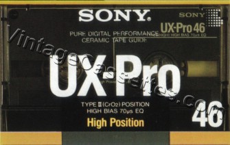 Sony SONY UX-PRO Type II C-90 1988–89 Type II Cassette Tape