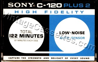 Sony SONY C-120 Plus 2 1974–75 Type I Cassette Tape