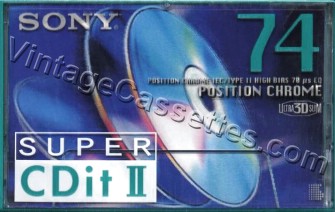 Sony SONY Super CDit II 1992–94 Type II Cassette Tape