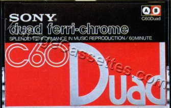 Sony SONY DUAD 60 Type III 1973–77 Type III Cassette Tape