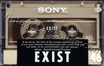 Sony SONY EXIST Type I HF-X type, GREY Version 1988–89 Type I Cassette Tape