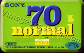 Sony SONY Cdix I 1996 Type I Cassette Tape