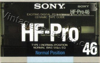 Sony SONY HF-PRO Type I C-90 1988–89 Type I Cassette Tape