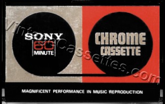 Sony SONY Chrome 60 1972–75 Type II Cassette Tape