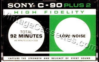 Sony SONY C-90 Plus 2 1974–75 Type I Cassette Tape