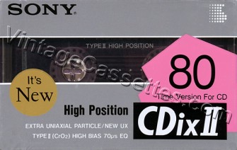 Sony SONY Cdix II 1989 Type II Cassette Tape