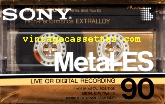 Sony SONY METAL-ES 1986–87 Type IV Cassette Tape