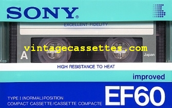 Sony SONY EF Type I Budget Tape 1986–87 Type I Cassette Tape